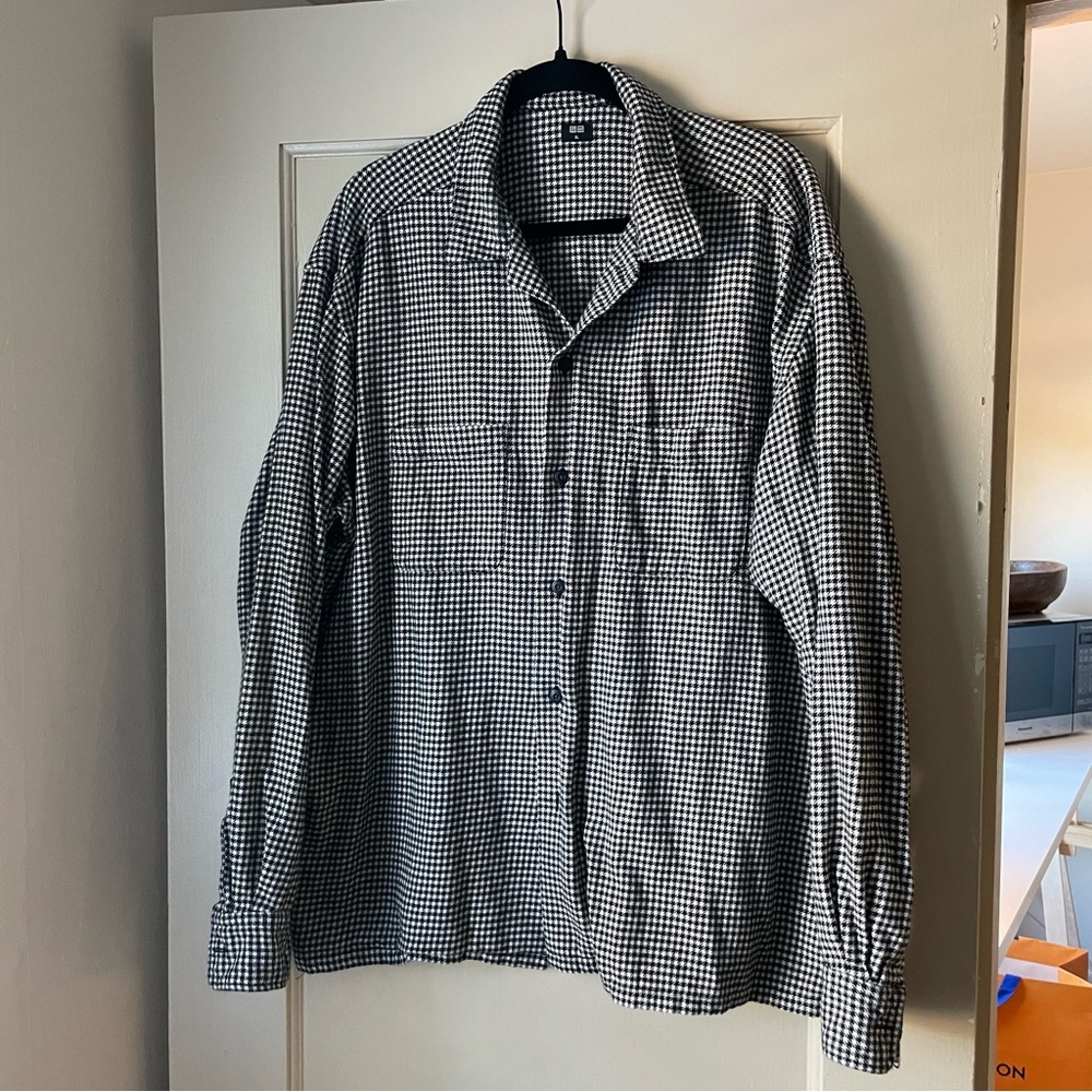 XL Uniqlo Houndstooth Flannel Shirt